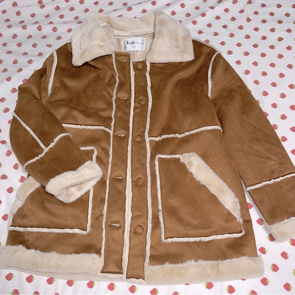Faux shearling  cozy western style jacket - oversized!